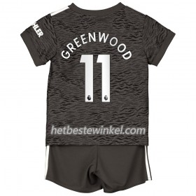 Manchester United Greenwood 11 Voetbaltenues Kind Uit 2020/21 - SS (+ Korte broeken)